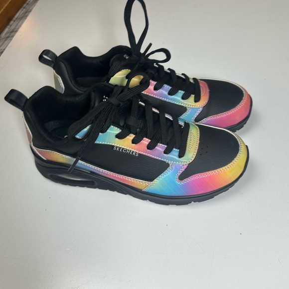 Skechers Street UNO Opalescent Colorful Ombré Overlay Upper MemoryFoam Sneaker 8 - Picture 12 of 16